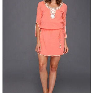 Lilly Pulitzer Delisa yummy melon Beaded Dress XS